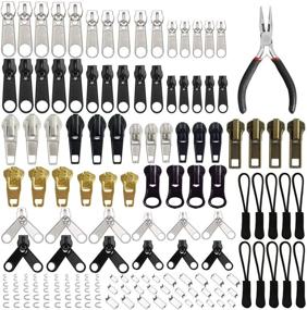 img 4 attached to 🔧 EuTengHao 169Pcs Zipper Repair Kit - Fix Broken Zippers on Clothing, Jackets, Purses, Luggage, Backpacks - Includes Zipper Install Pliers Tool and Extension Pulls (Sliver and Black)