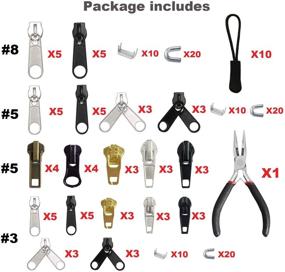 img 3 attached to 🔧 EuTengHao 169Pcs Zipper Repair Kit - Fix Broken Zippers on Clothing, Jackets, Purses, Luggage, Backpacks - Includes Zipper Install Pliers Tool and Extension Pulls (Sliver and Black)