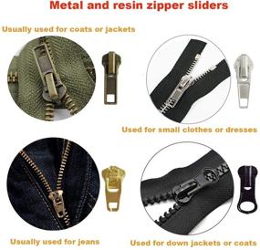 img 2 attached to 🔧 EuTengHao 169Pcs Zipper Repair Kit - Fix Broken Zippers on Clothing, Jackets, Purses, Luggage, Backpacks - Includes Zipper Install Pliers Tool and Extension Pulls (Sliver and Black)