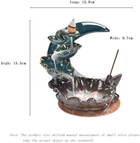 img 3 attached to 🌙 Enchanting New Moon Waterfall Backflow Incense Holder: Artistic Porcelain Home Decoration Handmade Incense Burner