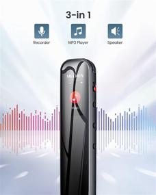 img 1 attached to 🎙️ MECHEN 32GB Digital Voice Recorder | Voice Activated | Portable Recording Device for Lectures, Meetings, Interviews | Auto-Save & Playback Shutdow (Black)