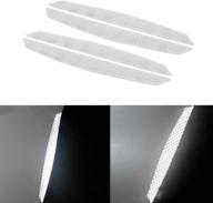 4pcs 3d super reflective stickers полоски из углеродного волокна автомобильная боковая дверь кромка бампера защита от царапин наклейки для отделки универсальные серебряные логотип