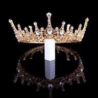 👑 celestial elegance: crystal crown vintage queen princess tiara for weddings, proms & pageants logo