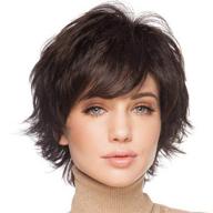 💇 blonde unicorn short wigs for women: natural human hair wig in dark brown shades - find your perfect look! logo