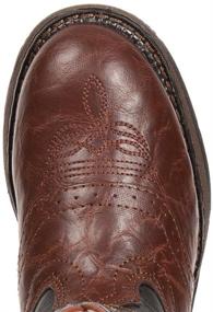 img 1 attached to 👞 "Прочные сапоги Durango BT200 Saddle Chestnut для мальчиков-младенцев с стильно украшенными ножками!