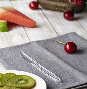 img 1 attached to Clear ZEML 50 Medium-Weight Disposable Plastic Knives: Convenient and Durable