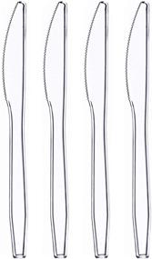 img 4 attached to Clear ZEML 50 Medium-Weight Disposable Plastic Knives: Convenient and Durable