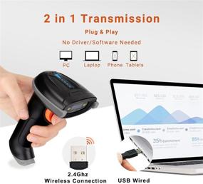 img 1 attached to Tera Barcode Scanner Wireless Versatile 2-In-1 (2 Office Electronics for Point-of-Sale (POS) Equipment