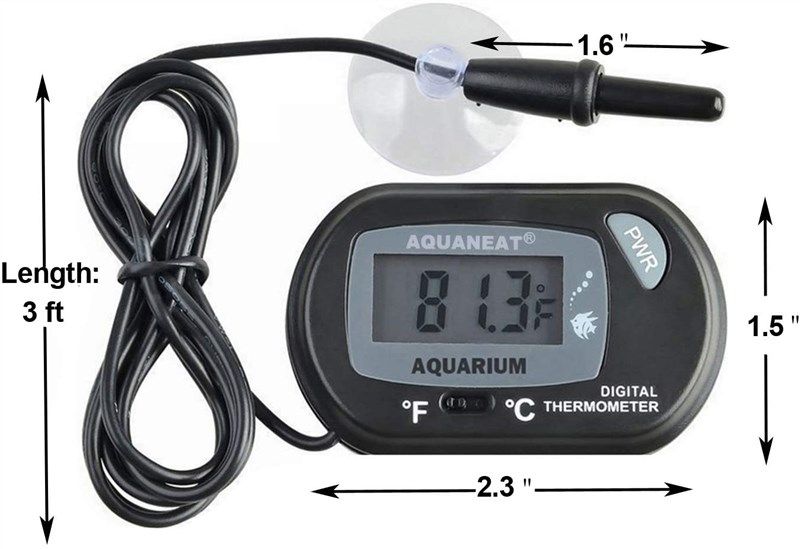 AQUANEAT 1 Pack Aquarium Thermometer, Reptile Thermometer, Fish