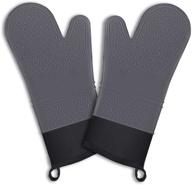 premium acmind silicone non slip oven mitts set for cooking & bbq - heat resistant, waterproof, and comfortable gloves with inner cotton layer - set of 2 logo