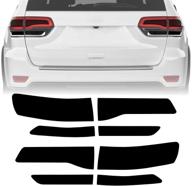 🚗 ndrush smoked taillight rear fender vinyl tint film overlay for 2014-2020 jeep grand cherokee - precut tail light wrap cover logo