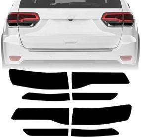 img 4 attached to 🚗 NDRUSH Smoked Taillight Rear Fender Vinyl Tint Film Overlay for 2014-2020 Jeep Grand Cherokee - Precut Tail Light Wrap Cover