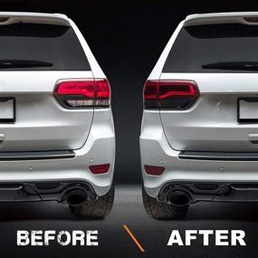 img 3 attached to 🚗 NDRUSH Smoked Taillight Rear Fender Vinyl Tint Film Overlay for 2014-2020 Jeep Grand Cherokee - Precut Tail Light Wrap Cover