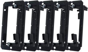 img 4 attached to 🔌 Maxmoral 5pcs 1-Gang Low Voltage Mounting Bracket: Multipurpose Drywall Mounting Solution for Telephone Wires, Network Cables, HDMI, Coaxial, and Speaker Cables Wall Plate