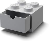 🧱 room copenhagen lego desk drawer - stackable tabletop storage - 6.2” x 6.2” x 4.5” - brick 4, stone grey (40201733-parent) - improved seo-friendly title логотип