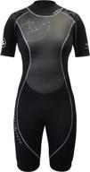 hydroflex womens shorty black silver logo