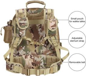 img 2 attached to 🎒 ARMYCAMOUSA Military Tactical Backpack - Army Molle Assault Rucksack for Travel