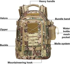 img 3 attached to 🎒 ARMYCAMOUSA Military Tactical Backpack - Army Molle Assault Rucksack for Travel