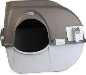 img 4 attached to Omega Paw Roll 'n Clean Self Cleaning Litter Box Regular Size Generation 5 in Grey: NRA15-V5.0