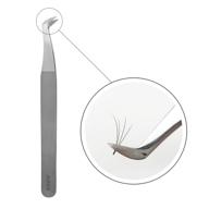 🔧 lashview eyelash extension tweezers with anti-slip anti-static grip - professional precision curved tips, ideal for grafting individual silk mink eyelash extensions, stainless steel volume tweezers and lash extension supplies logo