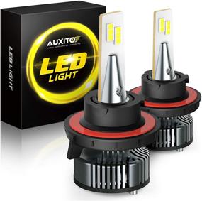 img 4 attached to 💡Высококачественные лампы AUXITO 9008 H13 LED: комплект с двойным лучом и готовностью к CanBus - на 400% ярче, 16000LM, 6500K белый свет для Ford Yukon Jeep Dodge Chevy (2 шт.)