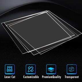 img 1 attached to 🔳 (2 Pack) 1/8" Thick Clear Acrylic Sheets - 24" x 36" Pre-Cut Plexiglass Sheets for Craft Projects, Signs, Sneeze Guards, and More - Precision Cut with Laser, Power Saw, or Hand Tools