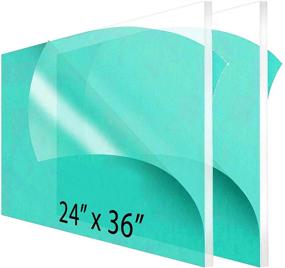 img 4 attached to 🔳 (2 Pack) 1/8" Thick Clear Acrylic Sheets - 24" x 36" Pre-Cut Plexiglass Sheets for Craft Projects, Signs, Sneeze Guards, and More - Precision Cut with Laser, Power Saw, or Hand Tools