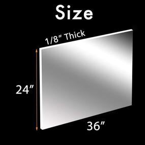 img 3 attached to 🔳 (2 Pack) 1/8" Thick Clear Acrylic Sheets - 24" x 36" Pre-Cut Plexiglass Sheets for Craft Projects, Signs, Sneeze Guards, and More - Precision Cut with Laser, Power Saw, or Hand Tools