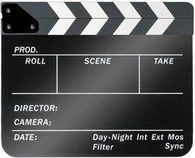 img 4 attached to 🎬 Neewer Acrylic 10x12in/25x30cm Dry Erase Director's Film Clapboard - Action Scene Clapper Board Slate with White/Black Sticks
