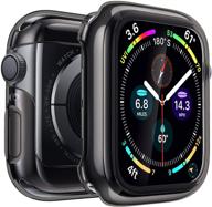 чехол penom для защиты экрана apple watch: полное покрытие tpu для 38 мм iwatch series 3/2/1 - ультратонкий, черный. логотип