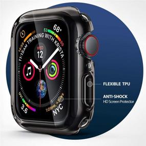 img 3 attached to Чехол Penom для защиты экрана Apple Watch: полное покрытие TPU для 38 мм iWatch Series 3/2/1 - ультратонкий, черный.