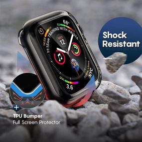 img 2 attached to Чехол Penom для защиты экрана Apple Watch: полное покрытие TPU для 38 мм iWatch Series 3/2/1 - ультратонкий, черный.