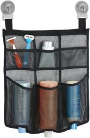 img 2 attached to Innovative iDesign Una Mesh Power Lock Suction Shower Organizer - Convenient and Stylish Bathroom Storage Solution in Black