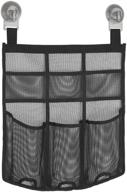 innovative idesign una mesh power lock suction shower organizer - convenient and stylish bathroom storage solution in black logo