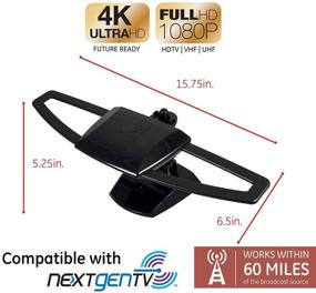 img 2 attached to 📺 GE UltraPro Black Stealth Mobile TV Antenna: Perfect for Tailgating, Camping, and More!