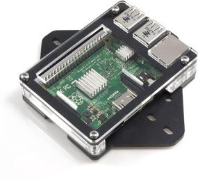 img 2 attached to 🔲 C4Labs Zebra Монтажная пластина VESA - Акрил - Черный | Совместим с Raspberry Pi 4 B, 3B+, 3, Pi 2 и Pi B+ Arduino