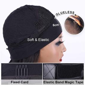 img 1 attached to 🔥 Vigorous Straight Headband Wigs: Sleek & Natural-looking Black Glueless Synthetic Wig for Daily Use (20-inch)