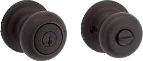 img 4 attached to Kwikset Juno Entry Knob with SmartKey - Venetian Bronze (97402-737)