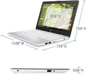 img 1 attached to 💻 Renewed 2020 HP Stream 11.6 inch HD Laptop - Intel Celeron N4000, 4GB RAM, 64GB eMMC, Webcam, HDMI, Windows 10