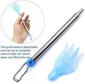 img 1 attached to Portable Back Scratchers for Adults: Unique Finger-Like Design, 5 Pack, Extendable 17.5” Long with Telescoping Handle - Easy Itch Relief for Men and Women