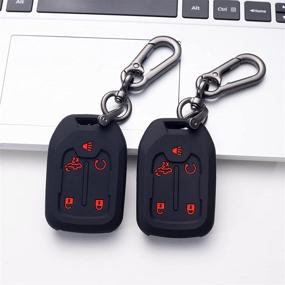 img 3 attached to 🔑 JKCOVER 2PCS Smart Key Fob Case Cover for 2019-2021 Chevrolet Chevy Silverado & GMC Sierra 1500/2500HD/3500HD - Accessories Silicone Black Remote Key Chain Protector (5 Button)