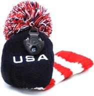 🏌️ hybrid golf headcovers - long neck pom pom, knitted, usa-made - perfect for rescue hybrids utility ut clubs - fits fairway woods & woods - adjustable number tag - swap for taylormade, cobra, titleist логотип