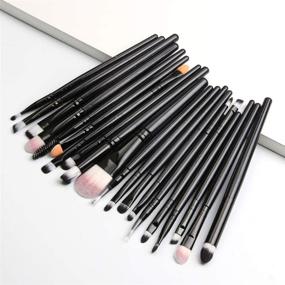 img 3 attached to 🖌️ Tenmon 20-Piece Eye Brush Set: Eyeshadow, Eyeliner, Blending, Crease Kit for Makeup - Brushes for Foundation, Eyebrow, Blush, Concealer (Black)