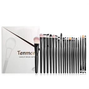 img 4 attached to 🖌️ Tenmon 20-Piece Eye Brush Set: Eyeshadow, Eyeliner, Blending, Crease Kit for Makeup - Brushes for Foundation, Eyebrow, Blush, Concealer (Black)