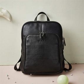 img 3 attached to 🎒 BOSTANTEN Натуральная кожаная колледж рюкзак для женщин - Сумки, кошельки и модные рюкзаки