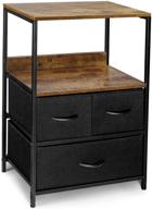 🛏️ industrial rustic tall nightstands with 3 drawers – bedroom furniture, end tables with storage shelf dresser for bedrooms, closet, hallway, hotel, office логотип