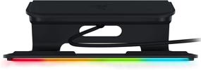 img 2 attached to 🖥️ Razer Laptop Stand Chroma: Customizable RGB Lighting - Ergonomic Design - Anodized Aluminum Build - 3x USB 3.0 Hub - Matte Black Finish