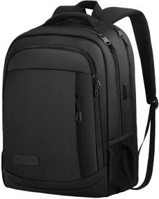 img 4 attached to 🎒 Innovative Monsdle Travel Laptop Backpack: Secure, Water Resistant, USB Charging Port | Ideal for College Students Fits 15.6 Inch Laptop (Black)