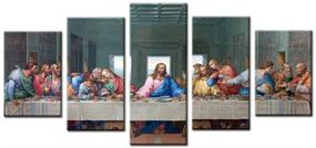 img 3 attached to Jingtao Art 1 Jesus The Last Supper Canvas Prints - 5-Piece Wall Art, Stretched & Ready to Hang - Home Decoration - (8x12inchx2+8x16inchx2+8x20inch) in Grey