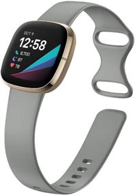 img 1 attached to 🏋️ KIMILAR 2-пакет спортивных браслетов для Fitbit Versa 3 / Sense - водонепроницаемые, дышащие и стильные запасные ремешки для женщин и мужчин